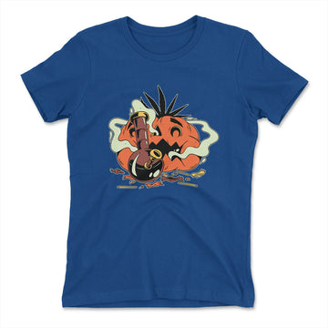 Baked Pumpkin Womens T-Shirt in Royal color